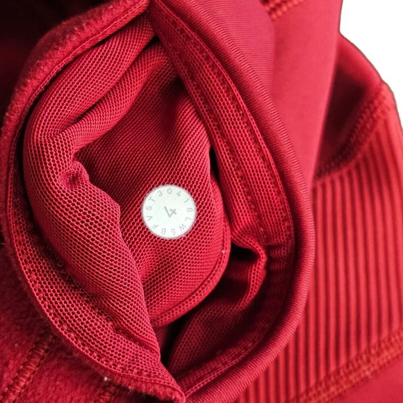 Lululemon Keep The Fleece Tight 28" Dark Sport Red Size 4 Tech Fleece Athleisure - Picture 9 of 12